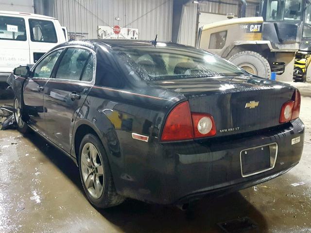 1G1ZC5EB1AF128129 - 2010 CHEVROLET MALIBU 1LT BLACK photo 3