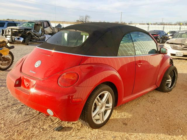 3VWCD31Y65M365307 - 2005 VOLKSWAGEN NEW BEETLE 红色 照片 4
