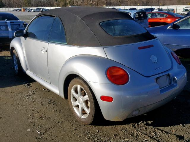 3VWCD21Y34M300813 - 2004 VOLKSWAGEN NEW BEETLE Gümüş foto 3