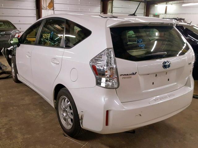 JTDZN3EUXC3155096 - 2012 TOYOTA PRIUS V WHITE photo 3