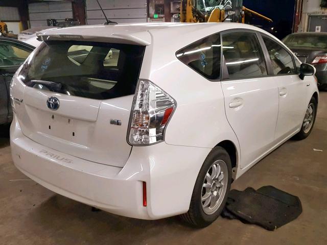 JTDZN3EUXC3155096 - 2012 TOYOTA PRIUS V WHITE photo 4