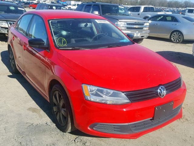 3VW2K7AJ5CM395813 - 2012 VOLKSWAGEN JETTA BASE RED photo 1