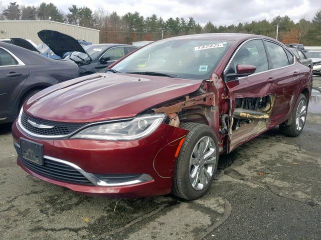 1C3CCCABXGN164847 - 2016 CHRYSLER 200 LIMITE MAROON photo 2