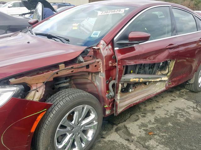 1C3CCCABXGN164847 - 2016 CHRYSLER 200 LIMITE MAROON photo 9