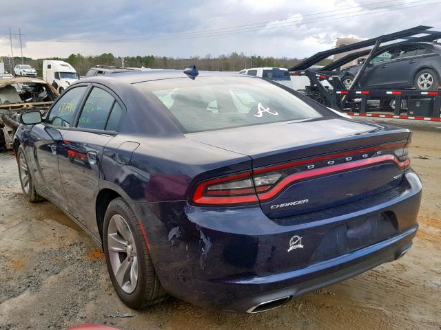 2C3CDXHG5FH878592 - 2015 DODGE CHARGER SX BLUE photo 3