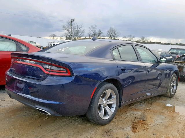 2C3CDXHG5FH878592 - 2015 DODGE CHARGER SX BLUE photo 4