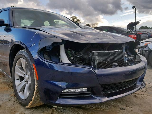 2C3CDXHG5FH878592 - 2015 DODGE CHARGER SX BLUE photo 9