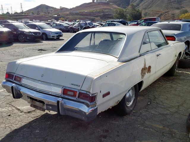 LL23C5G101710 - 1975 DODGE DART GT WHITE photo 4