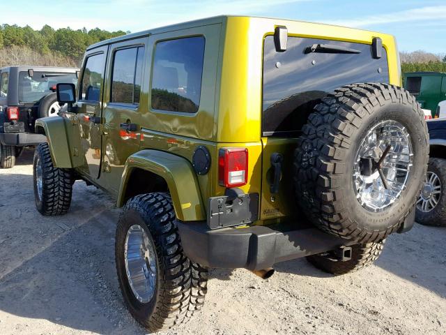 1J4GA39168L531779 - 2008 JEEP WRANGLER U GREEN photo 3