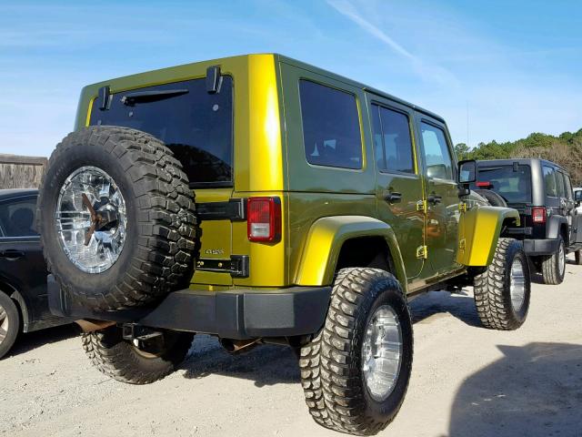 1J4GA39168L531779 - 2008 JEEP WRANGLER U GREEN photo 4