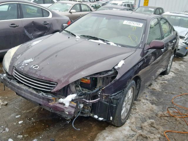 JTHBA30GX40018868 - 2004 LEXUS ES 330 MAROON photo 2