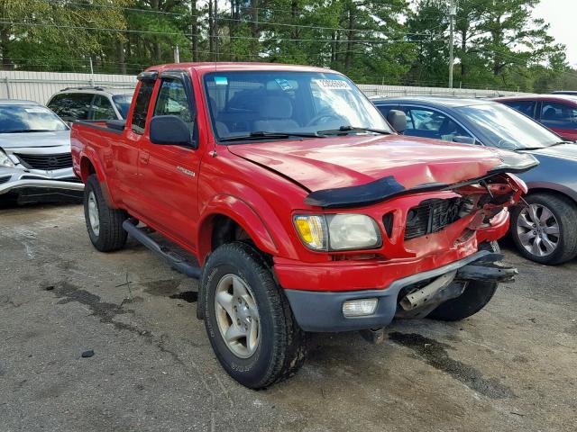 5TESN92N72Z031109 - 2002 TOYOTA TACOMA XTR RED photo 1