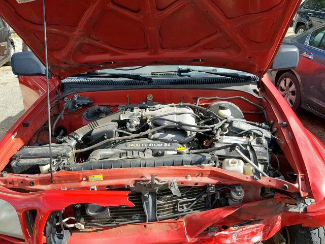 5TESN92N72Z031109 - 2002 TOYOTA TACOMA XTR RED photo 7