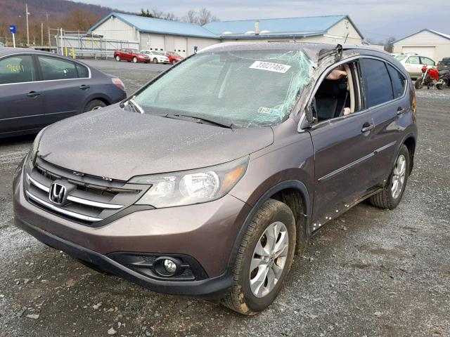 5J6RM4H7XCL022895 - 2012 HONDA CR-V EXL CHARCOAL photo 2