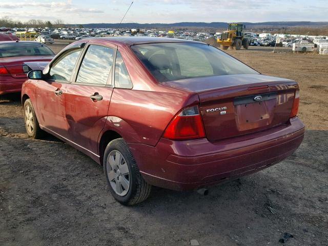 1FAHP34N17W138276 - 2007 FORD FOCUS ZX4 RED photo 3