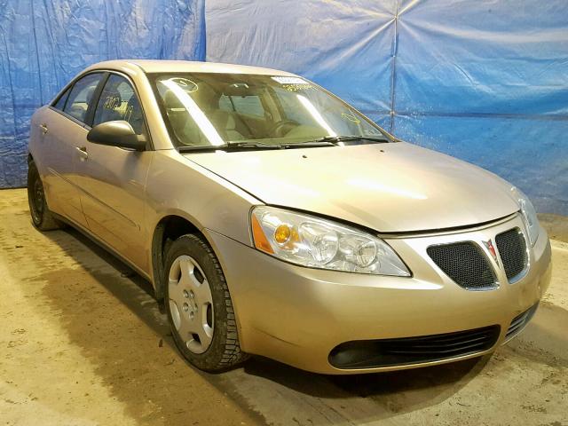 1G2ZF58B474260014 - 2007 PONTIAC G6 VALUE L TAN photo 1