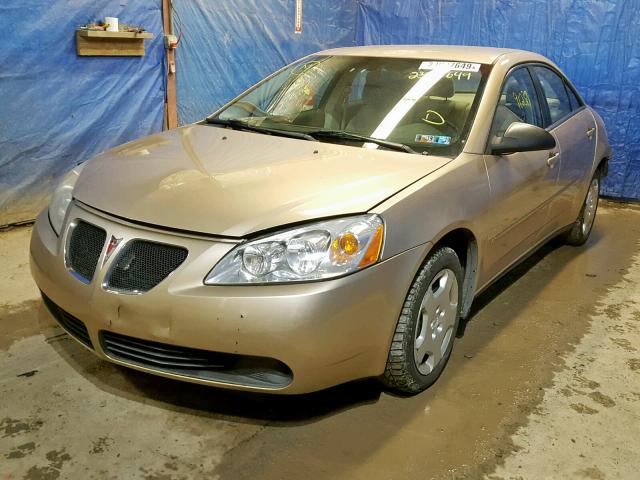 1G2ZF58B474260014 - 2007 PONTIAC G6 VALUE L TAN photo 2