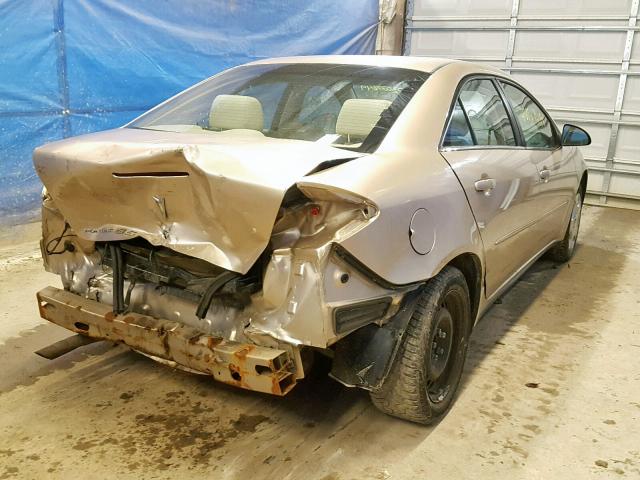 1G2ZF58B474260014 - 2007 PONTIAC G6 VALUE L TAN photo 4