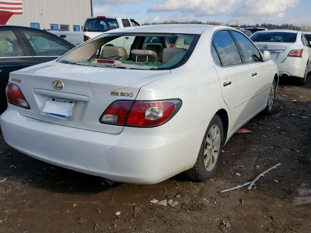 JTHBF30G130090963 - 2003 LEXUS ES 300 WHITE photo 4