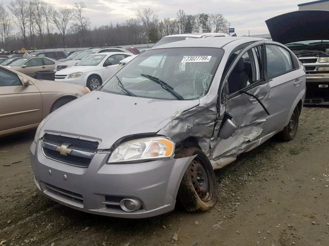 KL1TG5DEXAB113477 - 2010 CHEVROLET AVEO LT SILVER photo 2