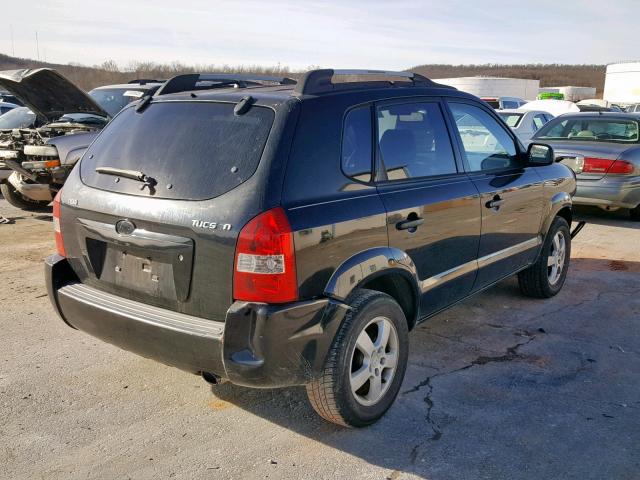 KM8JM12B85U076736 - 2005 HYUNDAI TUCSON GL BLACK photo 4