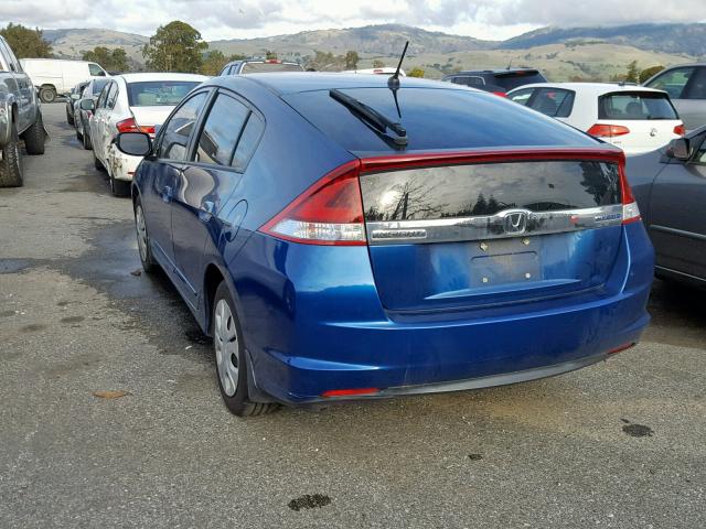 JHMZE2H34CS002778 - 2012 HONDA INSIGHT BLUE photo 3