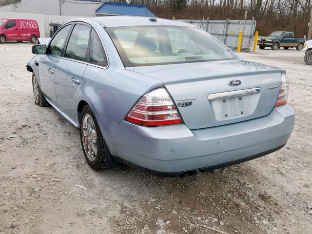 1FAHP25W59G122323 - 2009 FORD TAURUS LIM BLUE photo 3