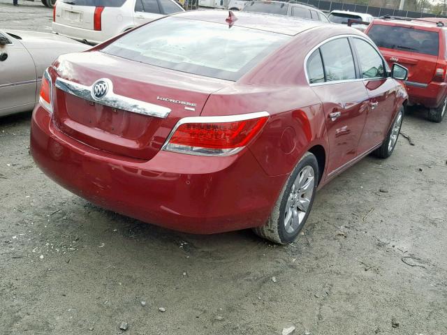 1G4GC5EGXAF143346 - 2010 BUICK LACROSSE C RED photo 4