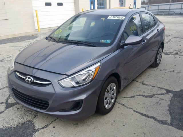 KMHCT4AE9GU112932 - 2016 HYUNDAI ACCENT SE GRAY photo 2