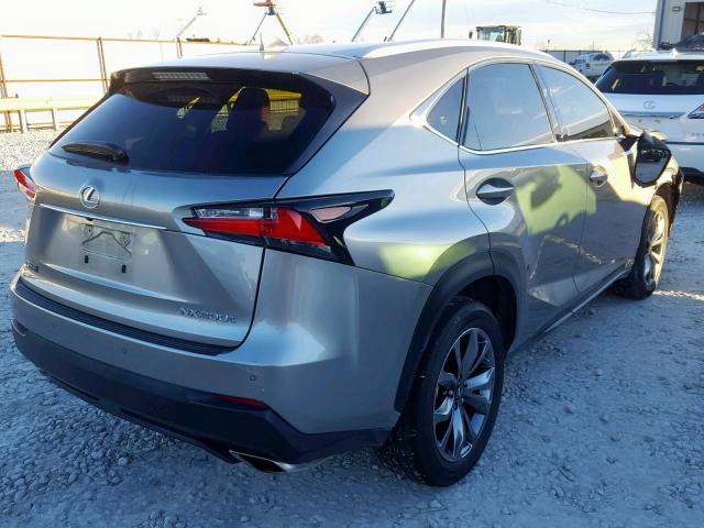 JTJBARBZ8F2000473 - 2015 LEXUS NX 200T GRAY photo 4