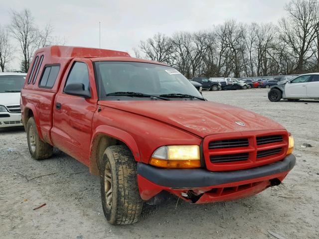 1B7FL36X72S603560 - 2002 DODGE DAKOTA SPO RED photo 1