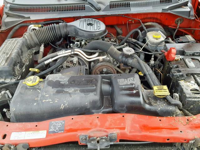 1B7FL36X72S603560 - 2002 DODGE DAKOTA SPO RED photo 7