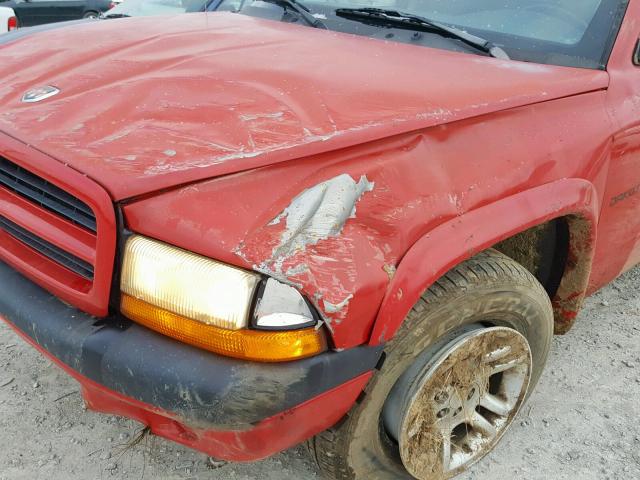 1B7FL36X72S603560 - 2002 DODGE DAKOTA SPO RED photo 9