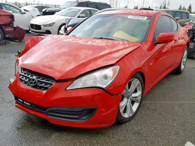 KMHHT6KD1CU070757 - 2012 HYUNDAI GENESIS CO RED photo 2