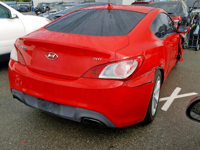 KMHHT6KD1CU070757 - 2012 HYUNDAI GENESIS CO RED photo 4