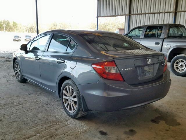 19XFB2F82CE102618 - 2012 HONDA CIVIC EX GRAY photo 3