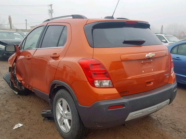 KL7CJPSBXGB664738 - 2016 CHEVROLET TRAX 1LT ORANGE photo 3