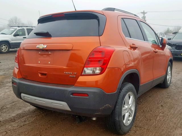 KL7CJPSBXGB664738 - 2016 CHEVROLET TRAX 1LT ORANGE photo 4