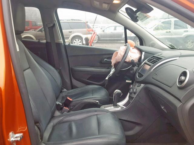 KL7CJPSBXGB664738 - 2016 CHEVROLET TRAX 1LT ORANGE photo 5