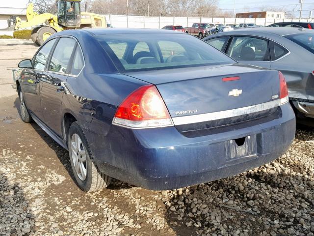 2G1WA5EK4A1108487 - 2010 CHEVROLET IMPALA LS BLUE photo 3