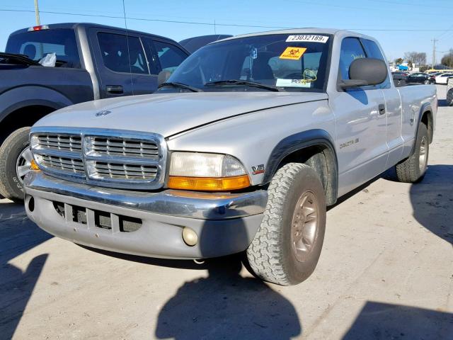 1B7GL22X0YS739929 - 2000 DODGE DAKOTA SILVER photo 2