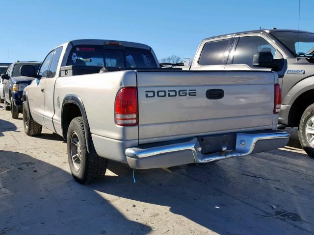 1B7GL22X0YS739929 - 2000 DODGE DAKOTA SILVER photo 3