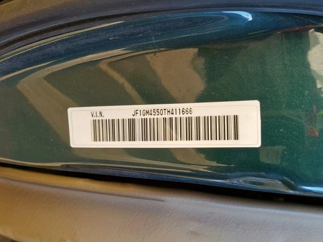 JF1GM4550TH411666 - 1996 SUBARU IMPREZA LX GREEN photo 10