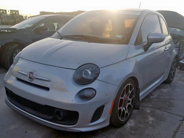 3C3CFFHH9DT594335 - 2013 FIAT 500 SPORT SILVER photo 2