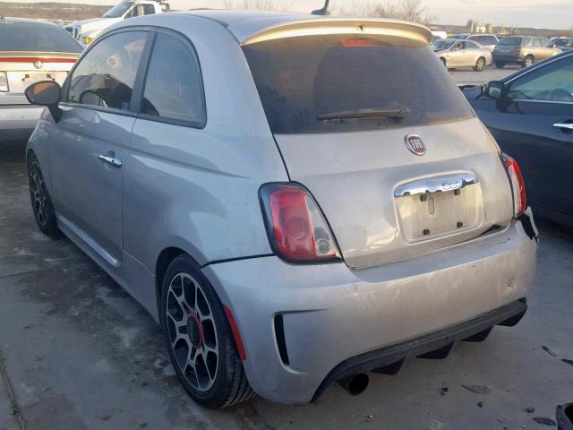 3C3CFFHH9DT594335 - 2013 FIAT 500 SPORT SILVER photo 3