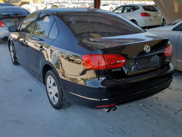 3VW2K7AJ4CM050059 - 2012 VOLKSWAGEN JETTA BASE Սև լուսանկար 3