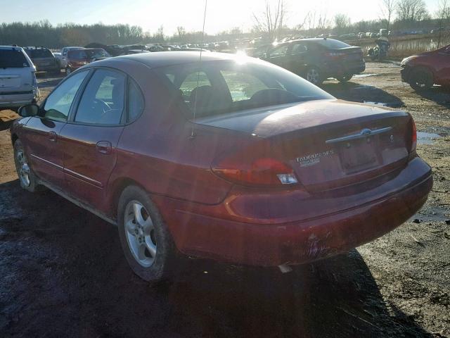 1FAFP55U71G214321 - 2001 FORD TAURUS SES MAROON photo 3