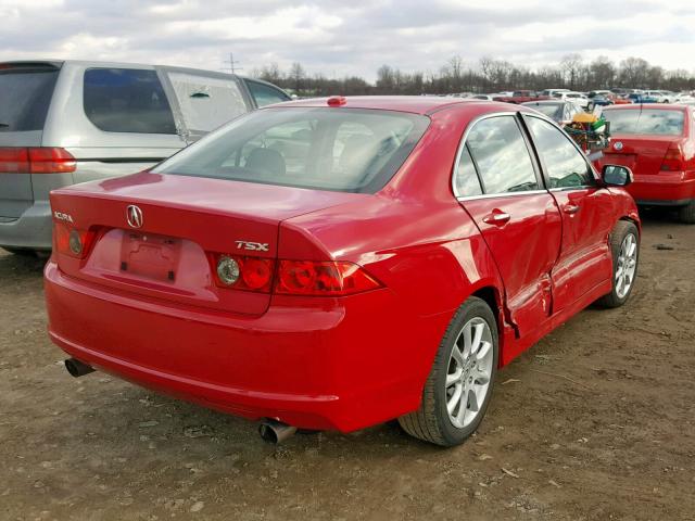 JH4CL969X6C019739 - 2006 ACURA TSX RED photo 4