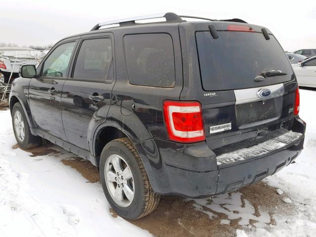 1FMCU0EG9BKA80554 - 2011 FORD ESCAPE LIM BLACK photo 3
