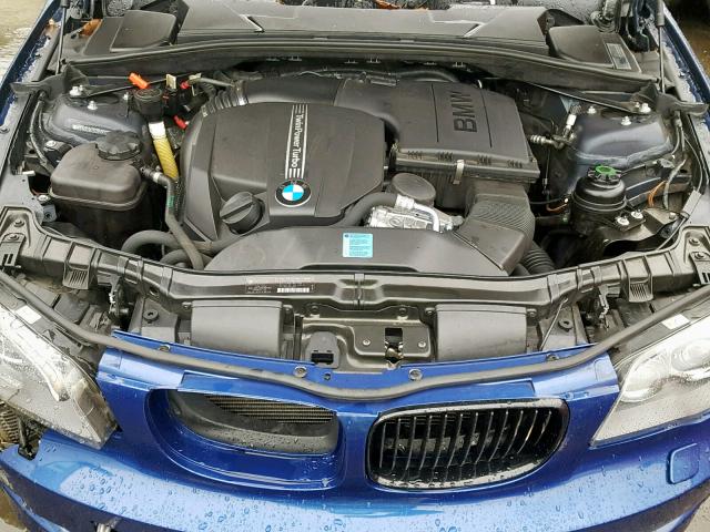 WBAUC9C50BVM10367 - 2011 BMW 135 I BLUE photo 7